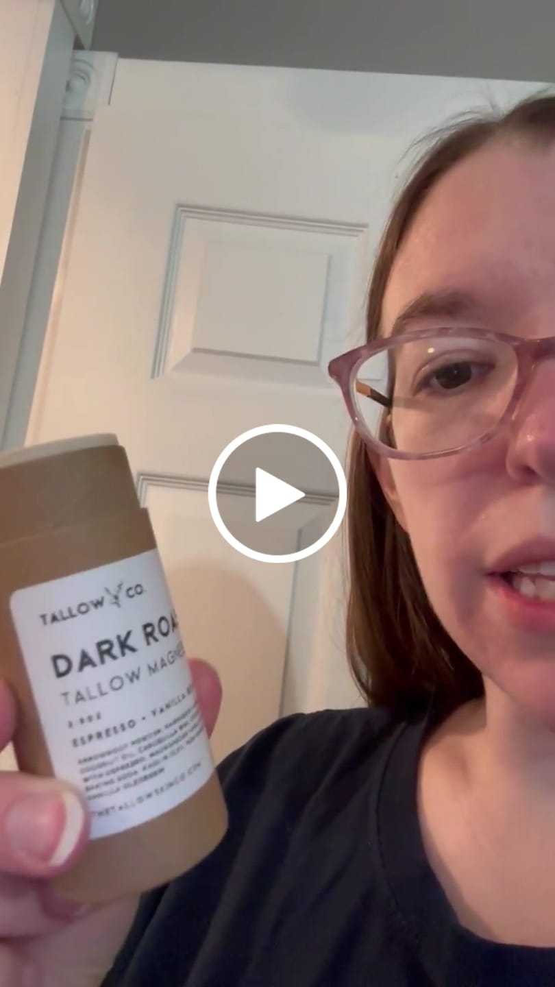Customer video review of DARK ROAST TALLOW MAGNESIUM DEODORANT
