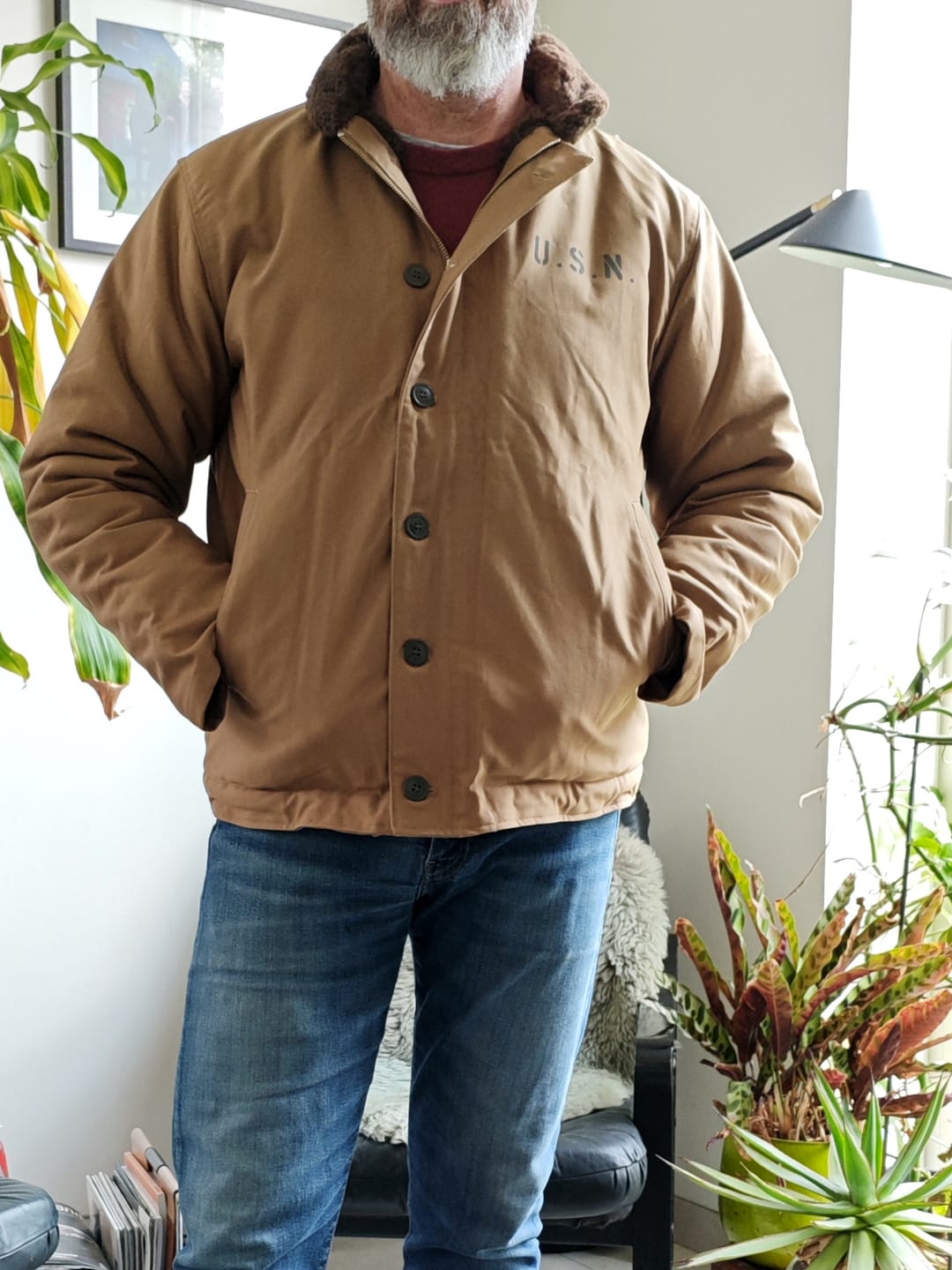 Customer photo review of 1940s US Navy N-1 Deck Jacket - Cost-effective Version
