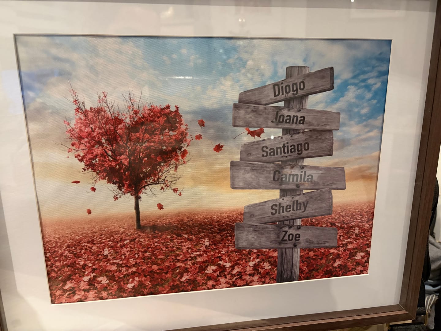 Customer photo review of AFFICHE PERSONNALISÉE PRÉNOM ARBRE LOVE