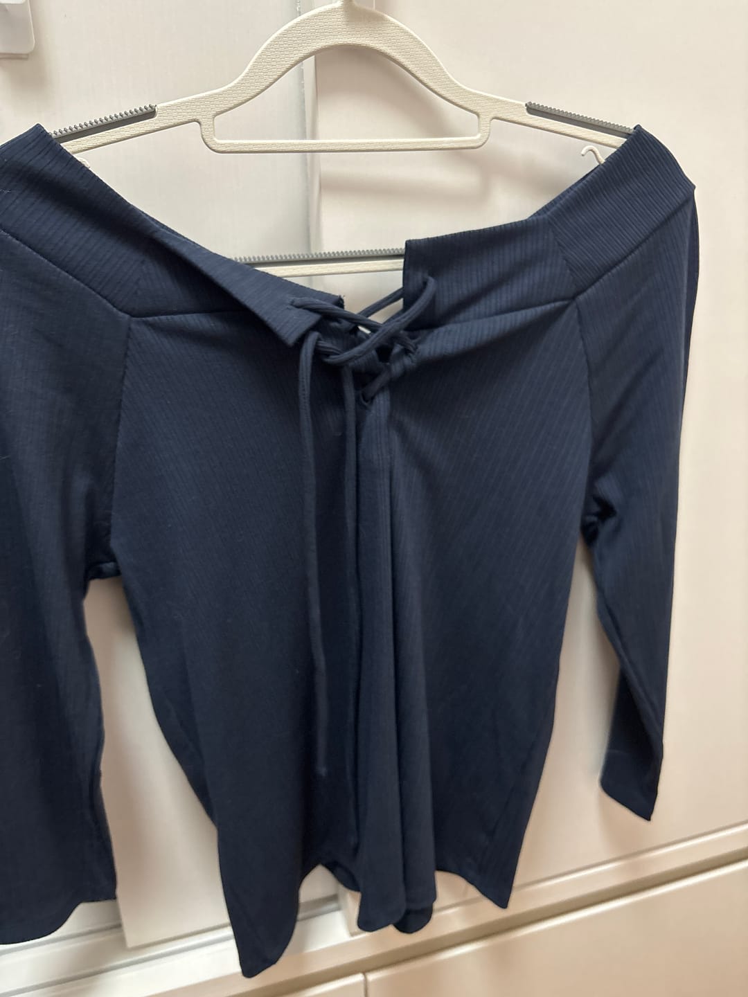 Customer photo review of V-Neck Lace Up Top