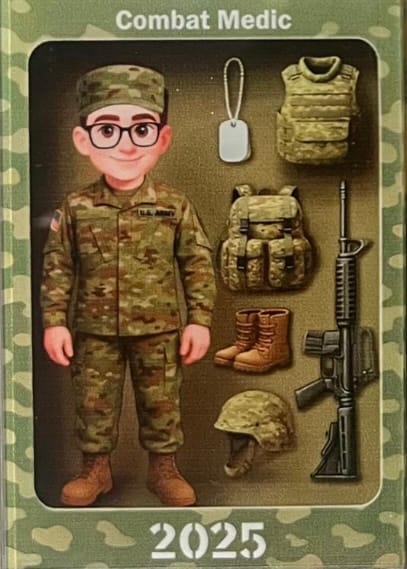 Customer photo review of Military Action Figure - Personalized Acrylic Ornament - Special Gift For The Military