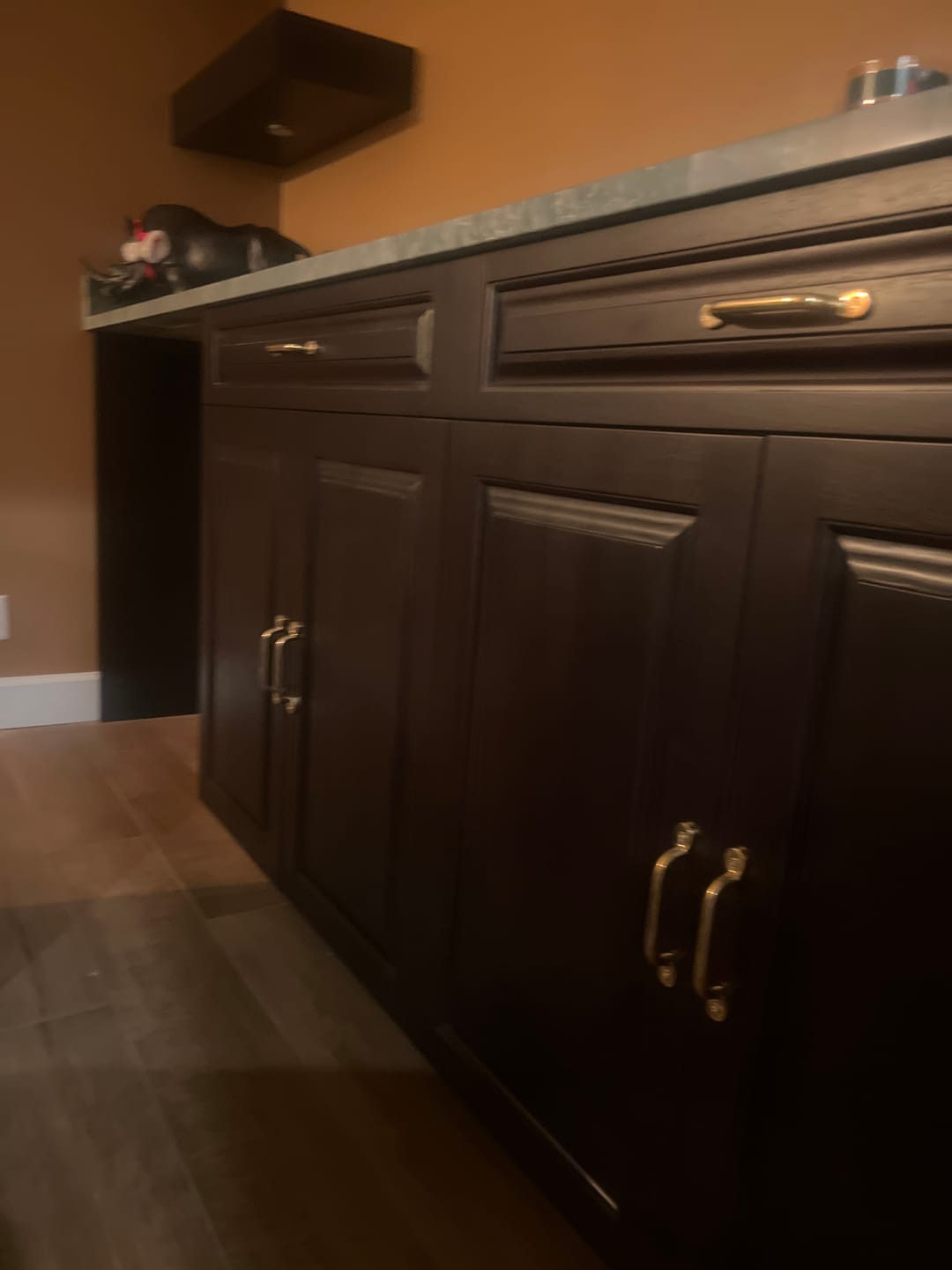 Customer photo review of Serene Cabinet Pulls - Unlacquered Brass Polished