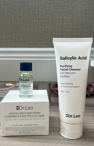 Customer photo review of Set antiacné de 3 pasos (Mascarilla de arcilla + Loción secante + Limpiador)