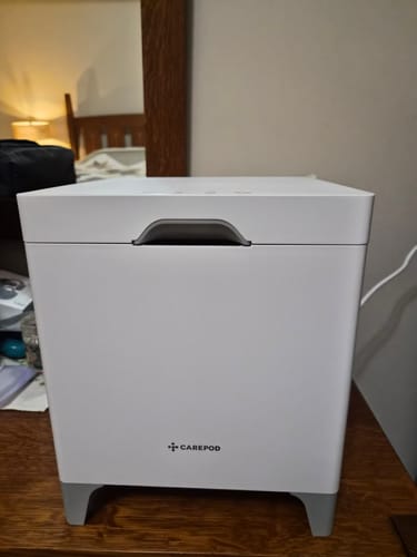 Customer photo review of Carepod Cube Plus X50V - Sanitizing Warm + Cool Mist Stainless Steel Humidifier