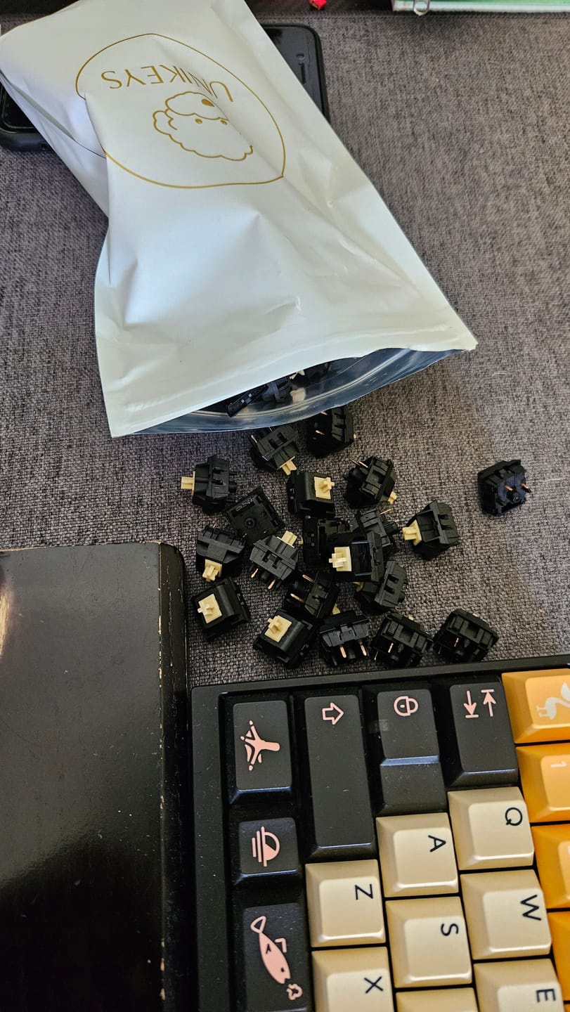 Customer photo review of KEYGEEK Y3 LINEAR SWITCH FACTORY LUBED (10PCS)