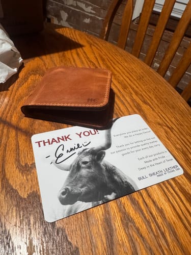 Customer photo review of Big Bend Bifold Wallet