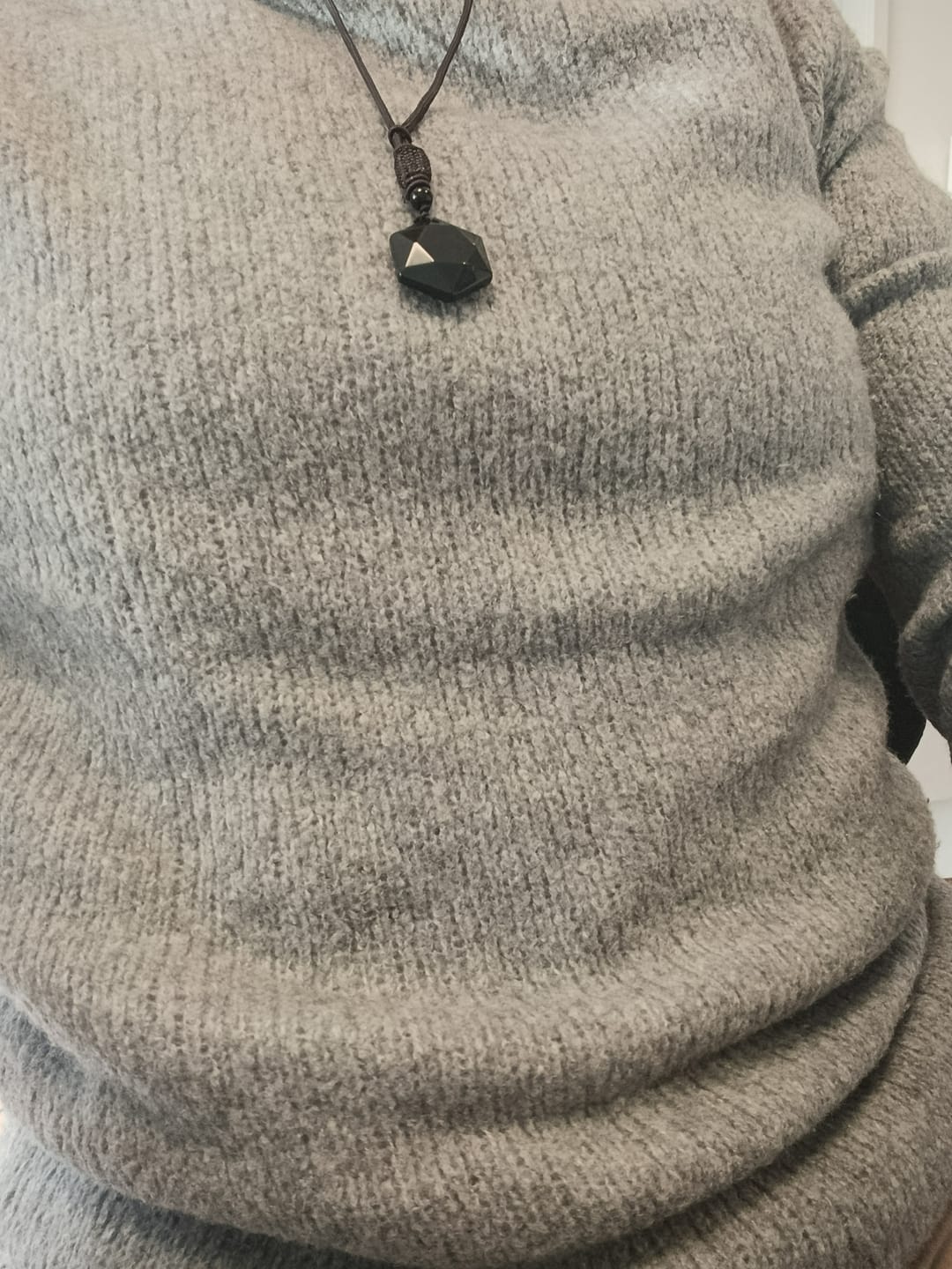 Customer photo review of Obsidian Halskette - Schutz Talisman