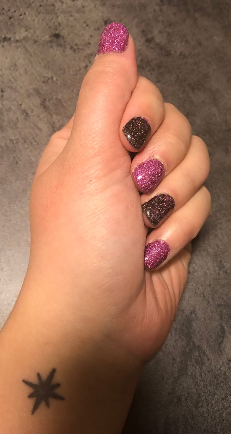 Customer photo review of Black Out Dipping Powder