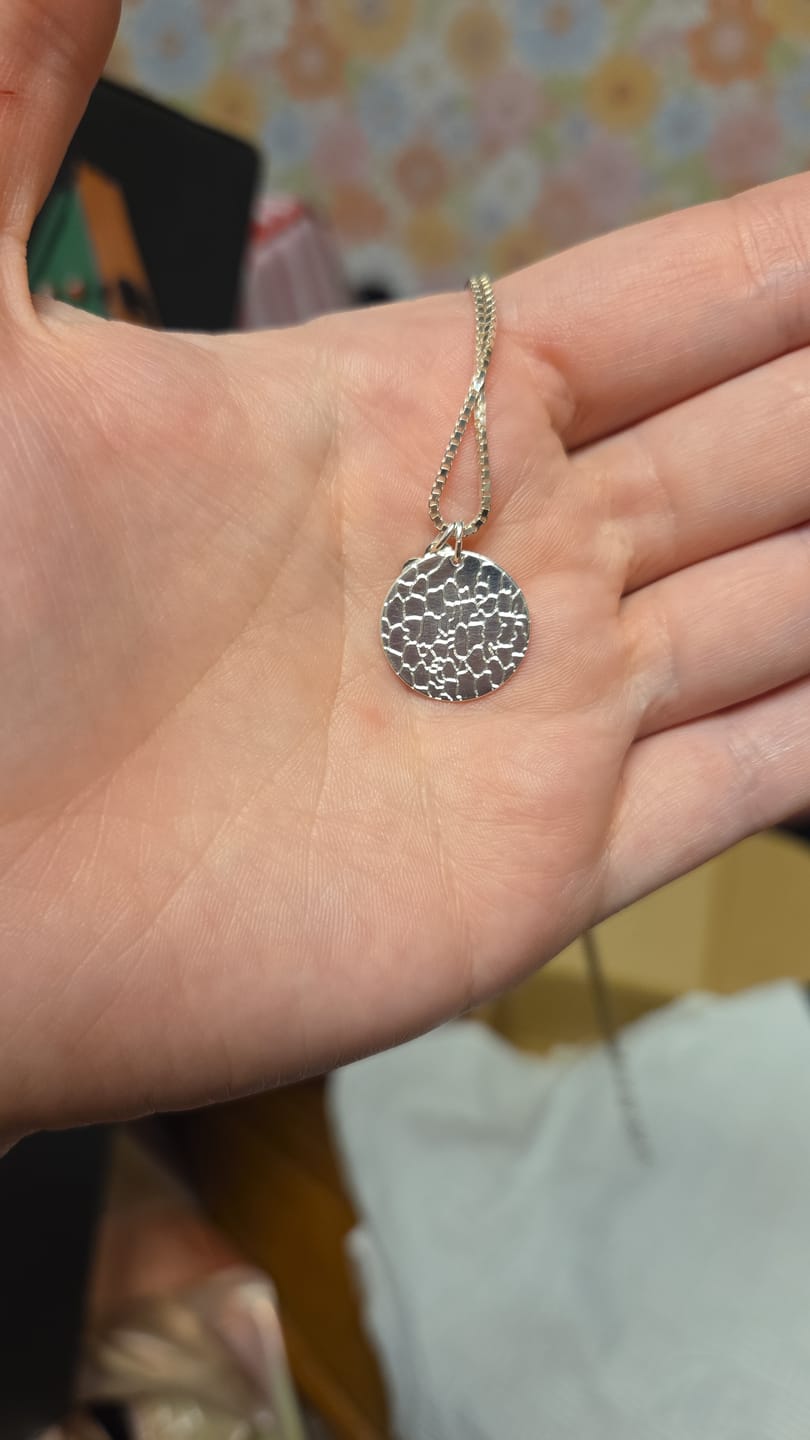 Customer photo review of Akela Medium Pawprint & Name Necklace