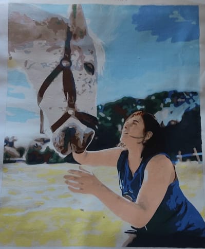 Customer photo review of Custom Portrait Paint By Numbers