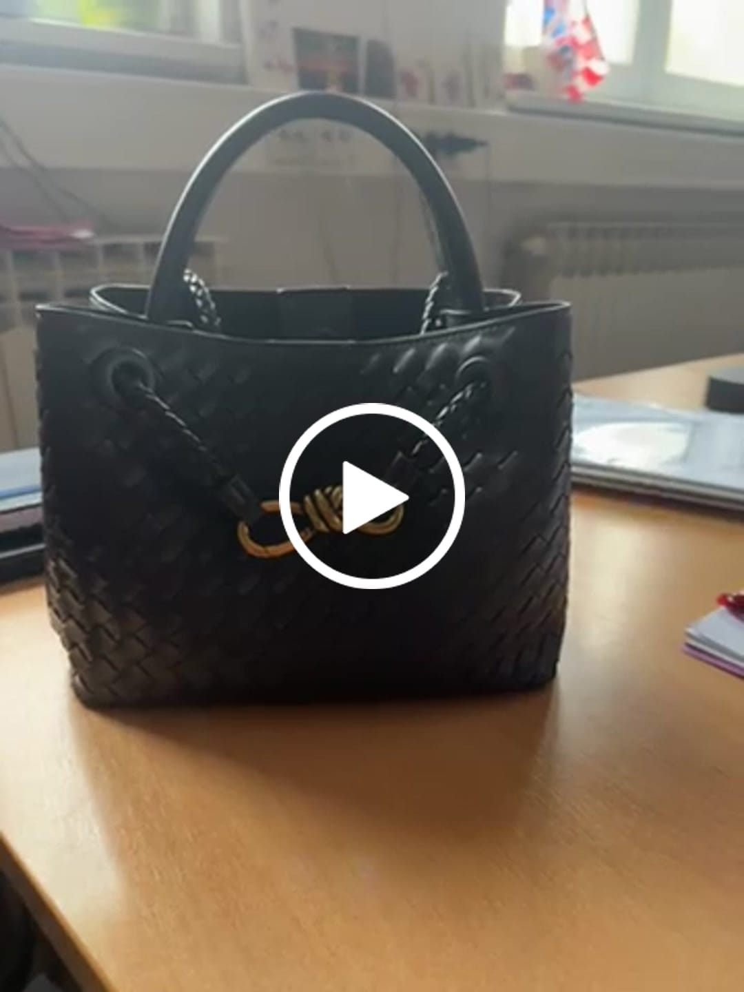 Customer video review of Lucia Woven Bag
