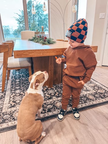 Customer photo review of Beanie in Smoke + Spice (PREORDER)