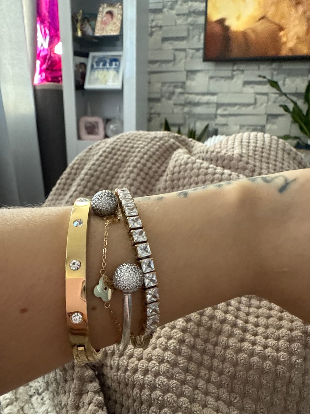 Customer photo review of Asscher Cut Bracelet