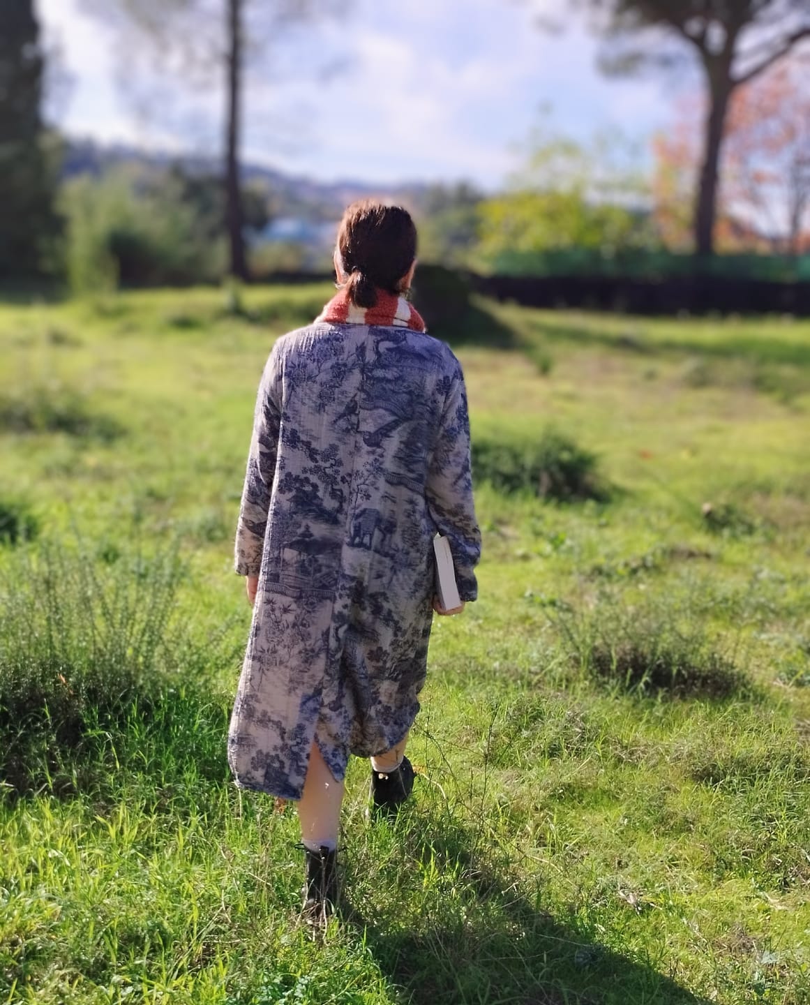 Customer photo review of Women's Plus Size Floral Cotton Vintage Casual Loose Printing Maxi Dress