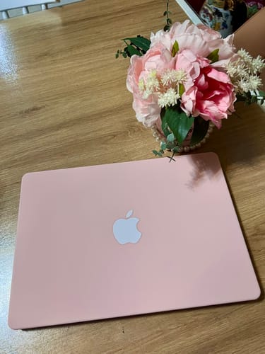 Customer photo review of Blush Macbook Case