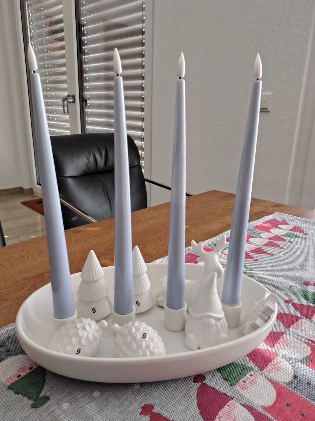 Customer photo review of LED Kertelys med Lak, 2 stk (28 cm) Støvet blå