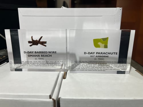 Customer photo review of D-Day Barbed Wire Artifact Display