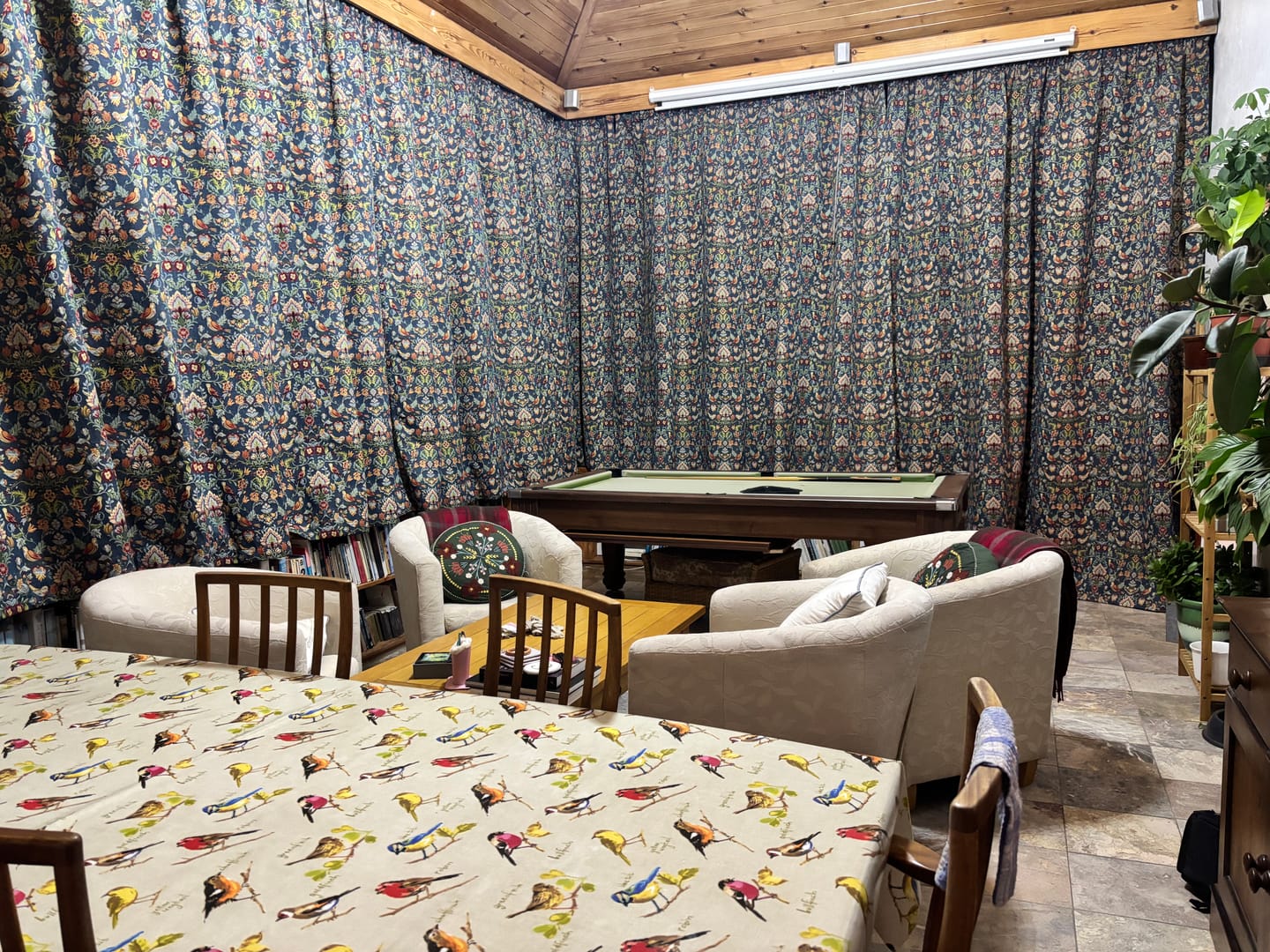 Customer photo review of Birds and Flowers Tapestry Fabric