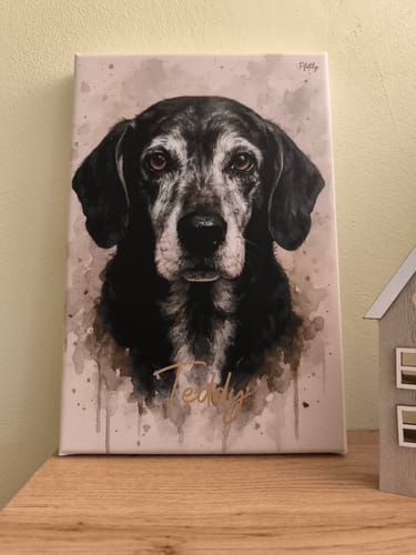 Customer photo review of Dein Haustier als Porträt - Individuelle Leinwand