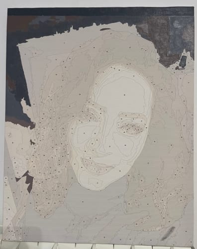 Customer photo review of Custom Portrait Paint By Numbers