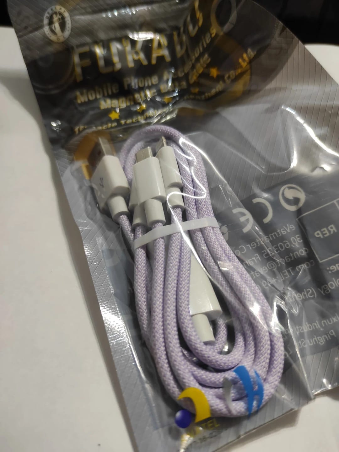 Customer photo review of 3In1 100W 6A Fast Charging Cable For iPhone Xiaomi Redmi POCO Oneplus OPPO Realme Micro USB Type-C Phone Charger USB Data Cable