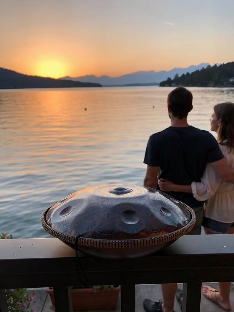 Customer photo review of Cosmos Handpan - Gerbera, 9/10/12 Notes in D Minor - Tambourine Gift Set