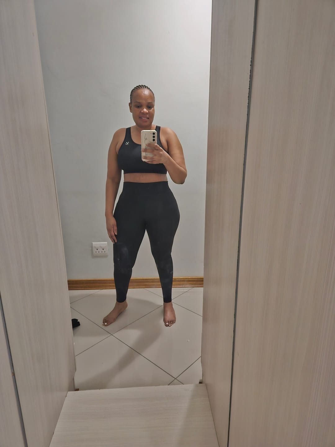 Customer photo review of Black Gym Yoga Outfit Sets