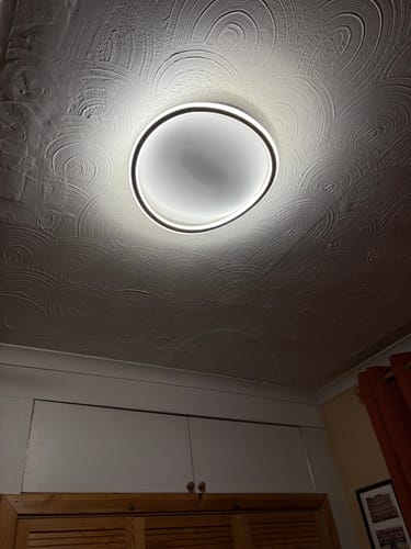 Customer photo review of Geometric Round LED Flush Mount in Warm White