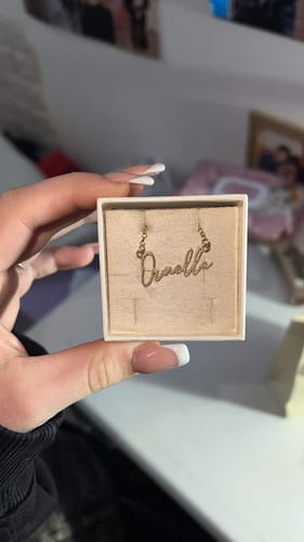 Customer photo review of Collana Nome Firma Diamantata