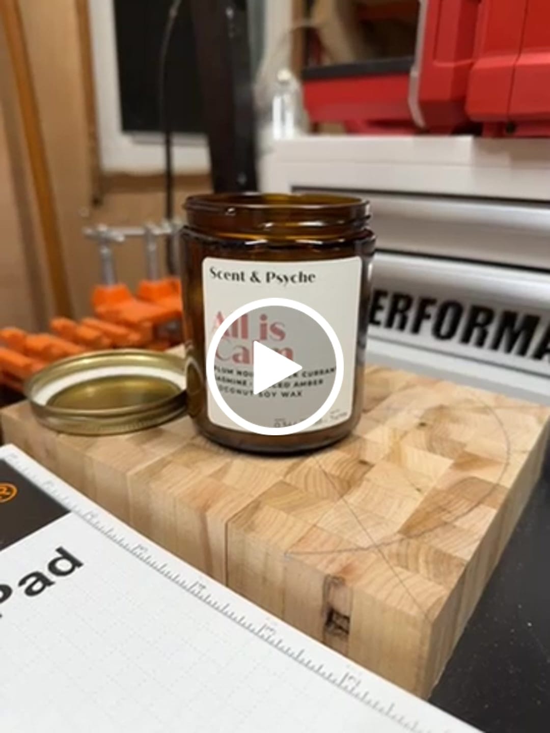 Customer video review of All is Calm Scented Candle  - 7oz Amber Jar