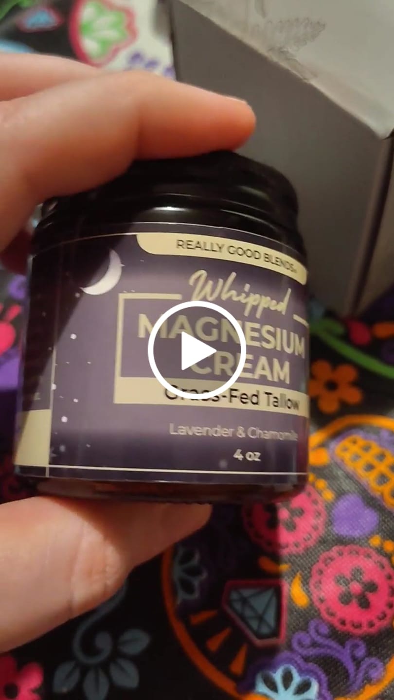 Customer video review of Magnesium Cream (Lavender & Chamomile) - 4 oz