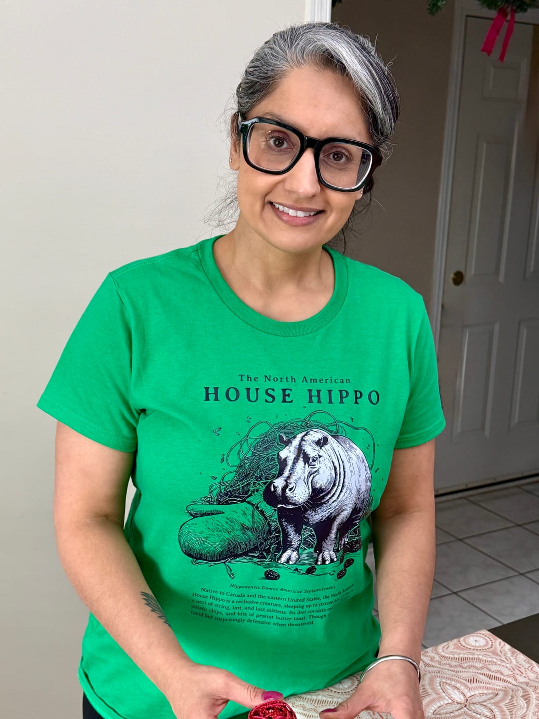 Customer photo review of North American House Hippo T-shirt