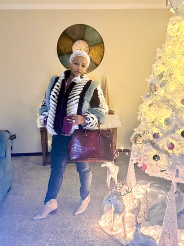 Customer photo review of INEZ MULTI FAUX FUR JACKET