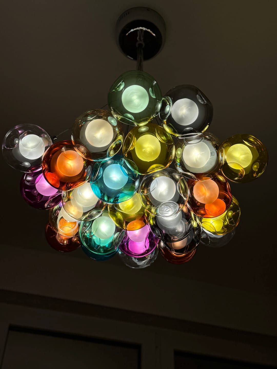 Customer photo review of Modern Bubble Cluster Globes Pendant Lighting