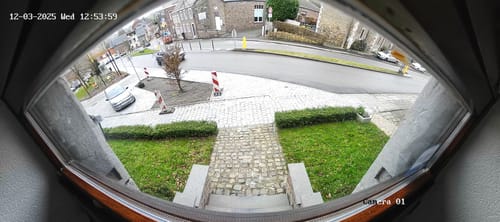 Customer photo review of FCD800 - Caméra de sécurité extérieure PoE à double objectif 8MP UHD, vue panoramique à 180°, vision nocturne intelligente à double éclairage, audio bidirectionnel, sirène et alarme actives, détection humaine et de véhicules, IP67