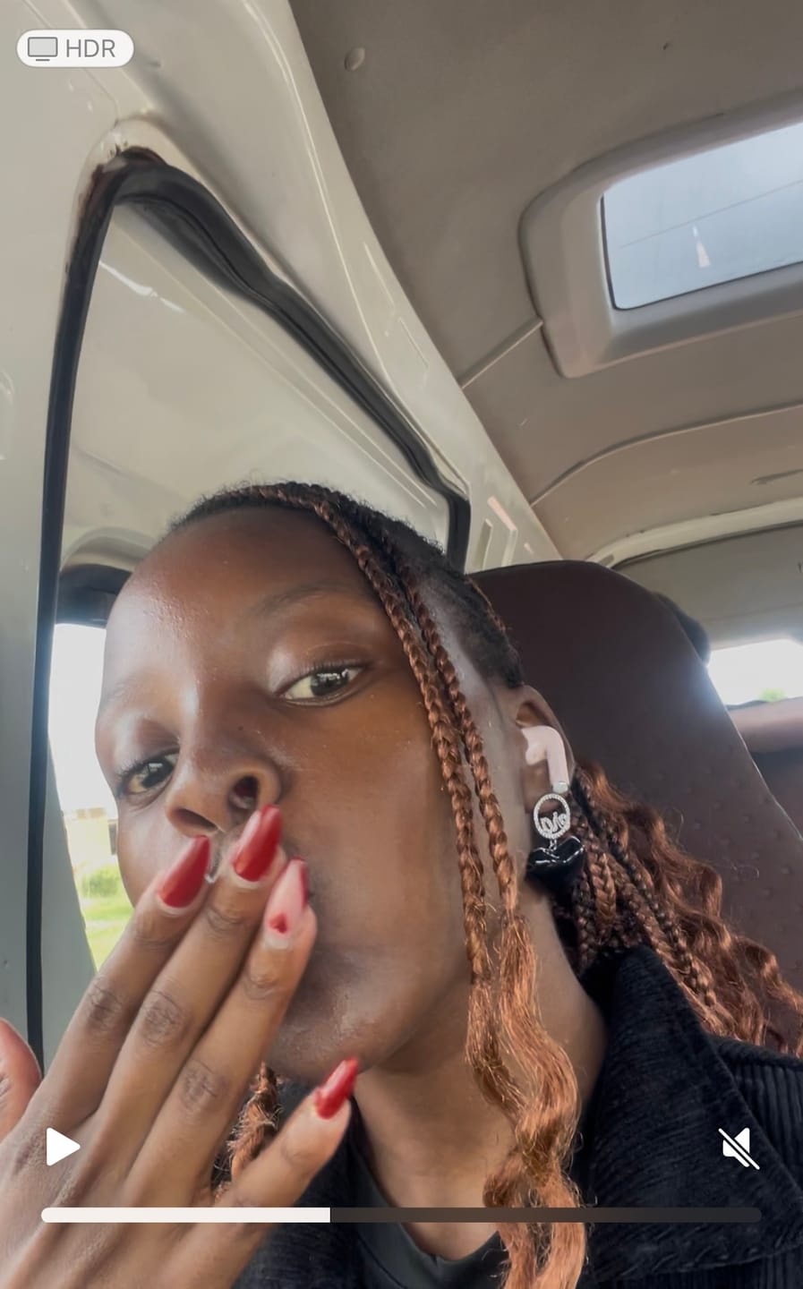 Customer photo review of Black Era Adore Silver Earrings