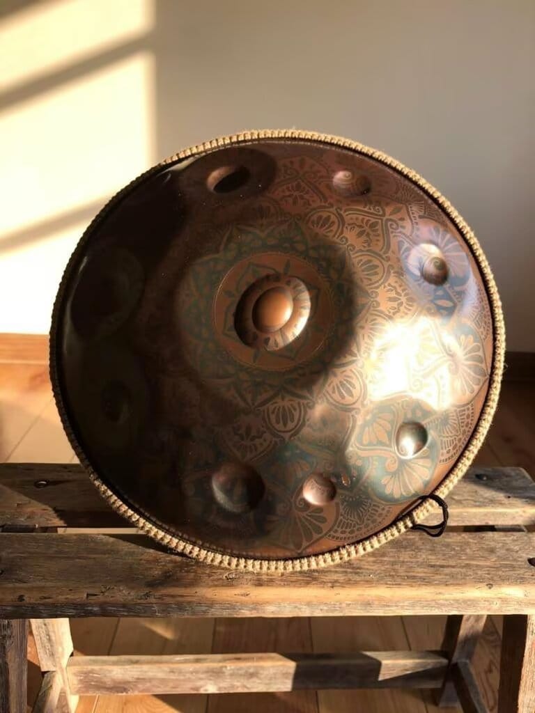 Customer photo review of Cosmos Handpan - Gerbera, 9/10/12 Notes in D Minor - Tambourine Gift Set