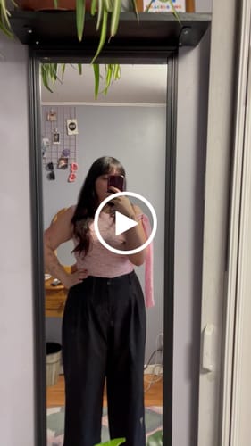 Customer video review of TOP EMMA ENCAJE ROSADO