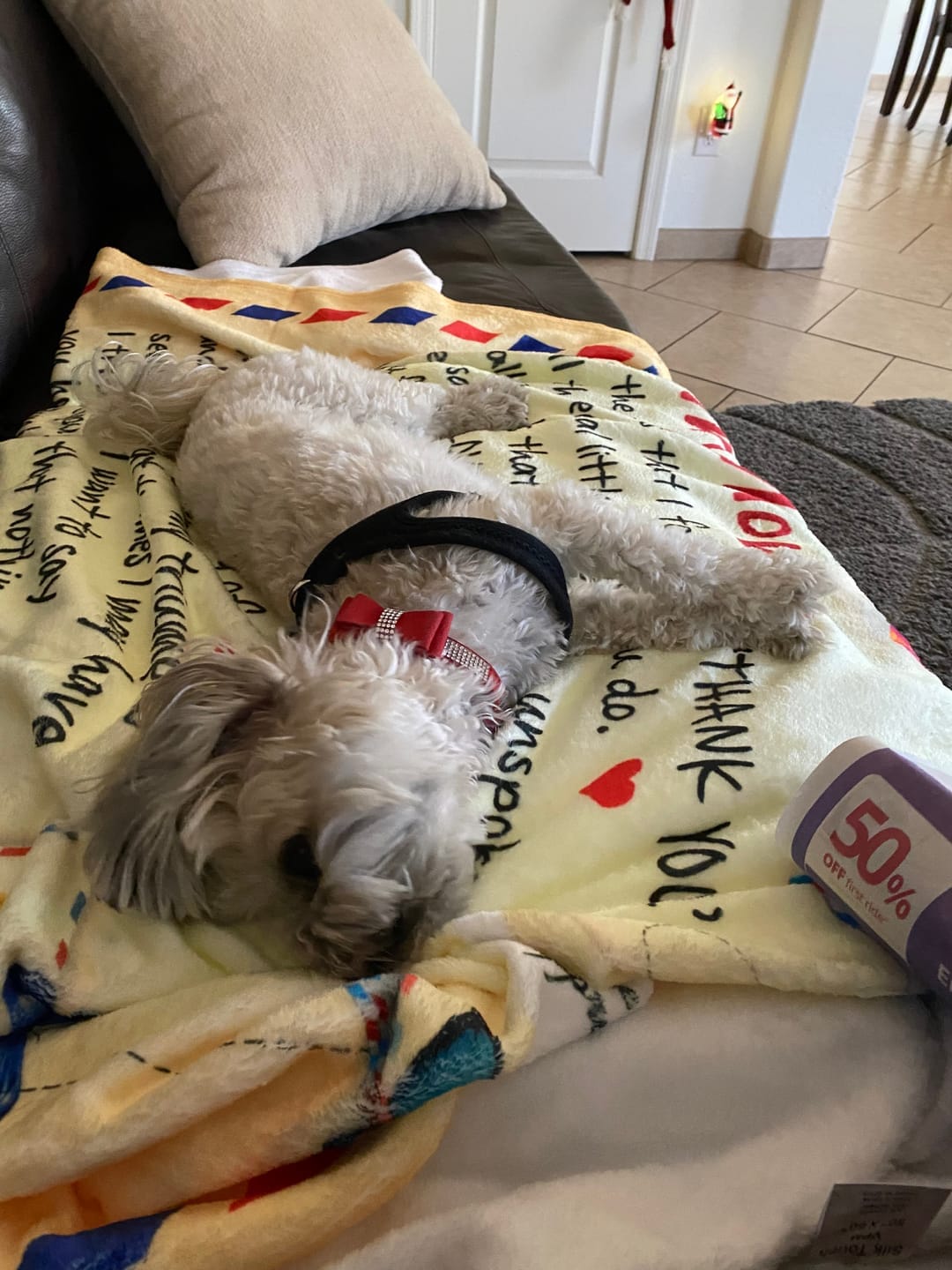 Customer photo review of Mom - Giant Post Card Blanket Gift