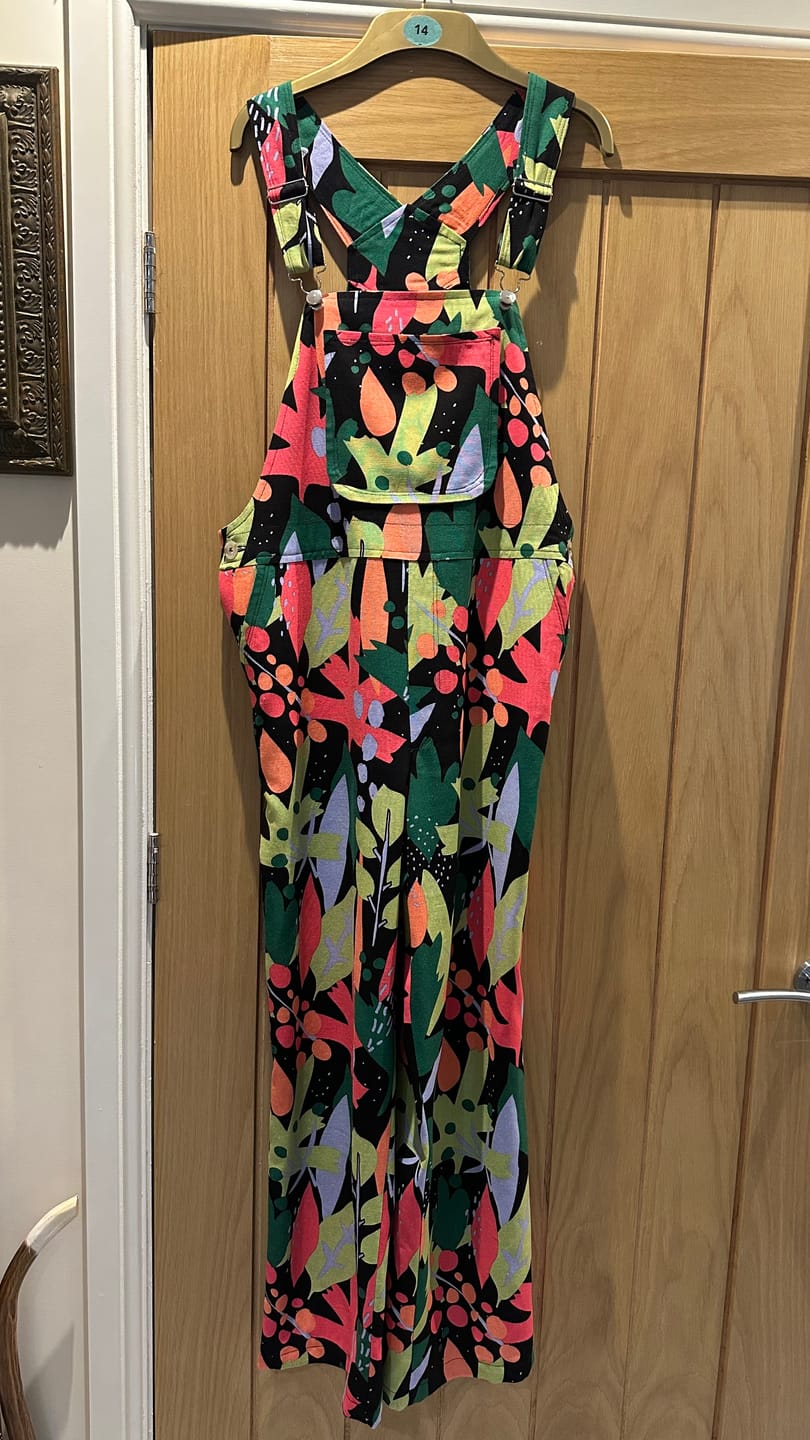 Customer photo review of Floral Funk on Black Linen Viscose Fabric