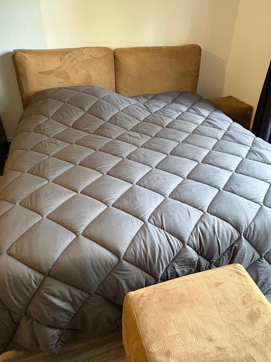 Customer photo review of Dekbed Zonder Overtrek Mat Satijn Antracite (220cm lang)