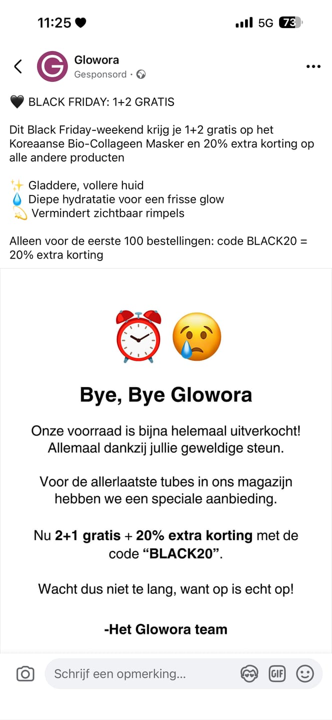 Customer photo review of Bio-Collageen Masker + Kwast