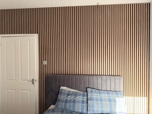 Customer photo review of Acoustic Slat Wall Panel - Walnut