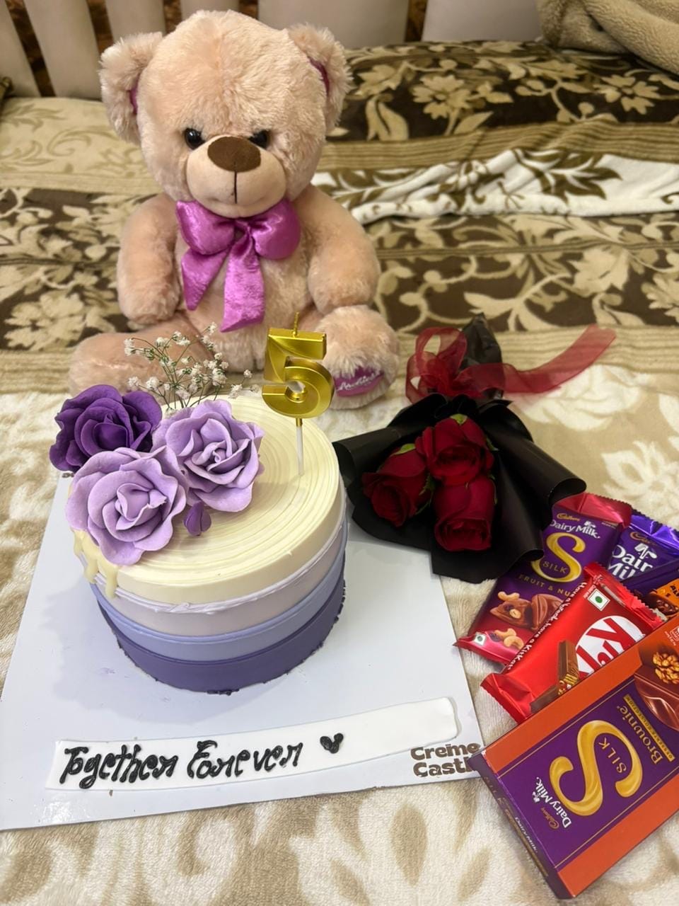Customer photo review of Floral Ombre Cake