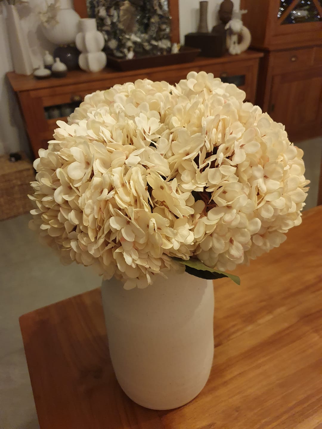 Customer photo review of Grande Hortensia (5 tiges) - Crème