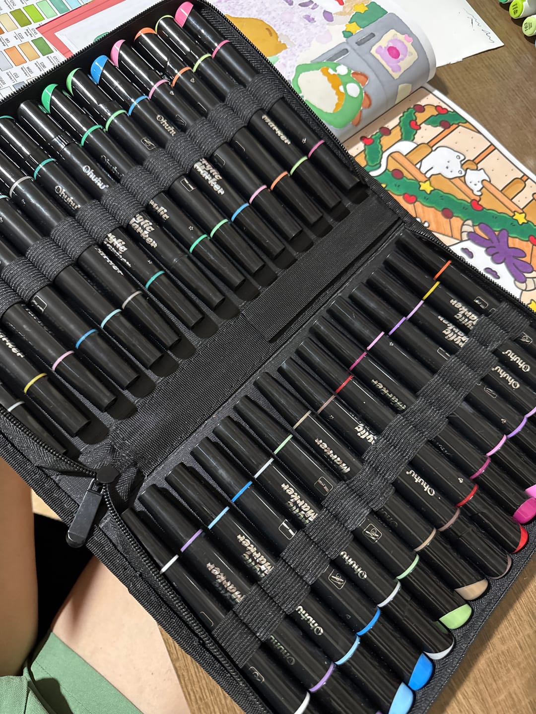 Customer photo review of Ohuhu Dual Nib Waterproof Acrylic Pen 30 / 60 / 90 Colors - Kakaako