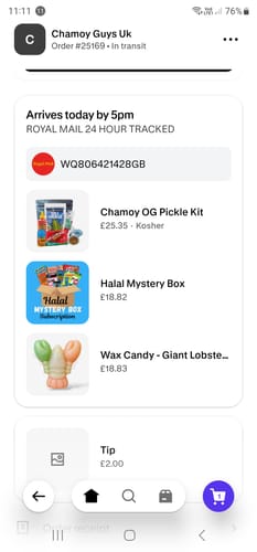 Customer photo review of Halal Mystery Box