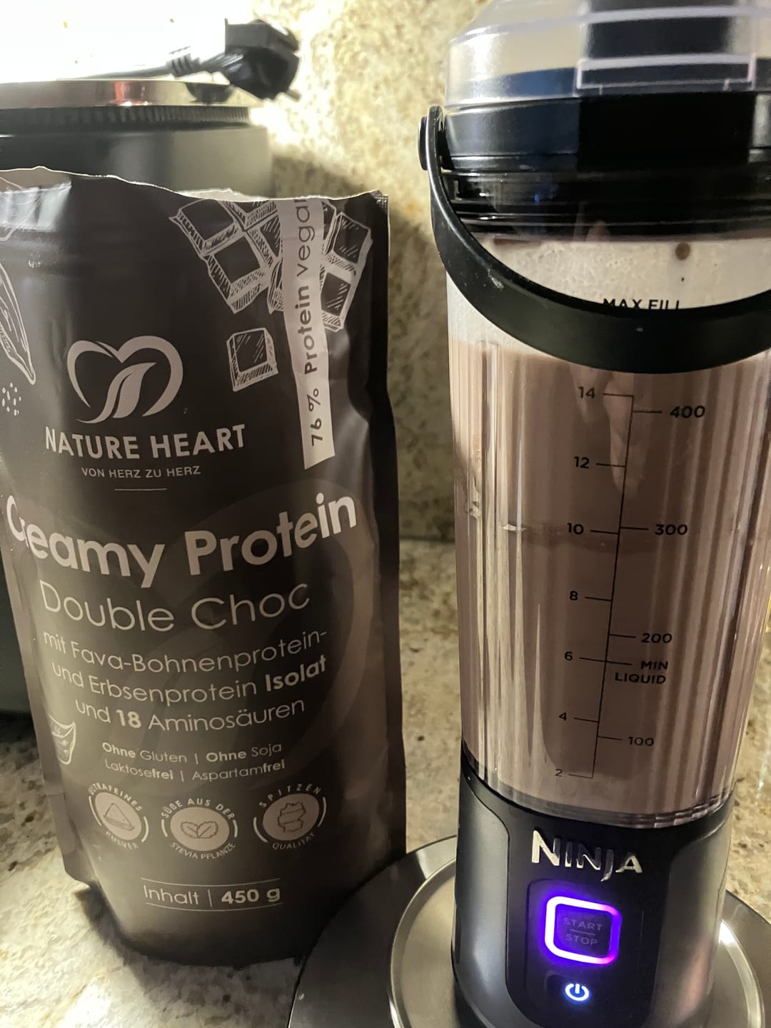 Customer photo review of Creamy Protein Double Choc
