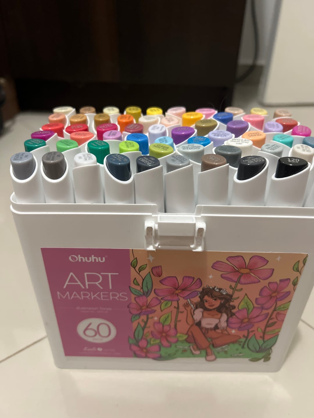 Customer photo review of Ohuhu Kaala Dual Tips Alcohol Art Markers- 60 Colors Illustrations
