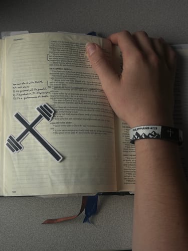 Customer photo review of Daily Bible Verse Wristband